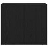 vidaXL Highboard Czarny Dąb 80 x 33 x 150 cm Materiał drewnopochodny