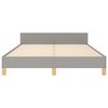 vidaXL Rama ł&oacute;żka bez materaca, jasnoszara, 140x200 cm, obita tkaniną
