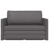 vidaXL Sofa Bed 110cm Szary Sztuczna sk&oacute;ra