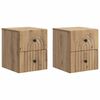 vidaXL Wisząca Szafka Nocna 2 pcs Dąb artisan 33 x 34,5 x 40 cm