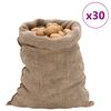 vidaXL Worki jutowe, 30 szt., 60x105 cm, 100% juta, 220 g/m&sup2;