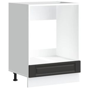 vidaXL Szafka piekarnikowa Porto, czarna, materiał drewnopochodny