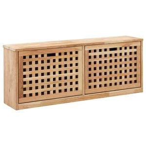 vidaXL Ławka ze schowkiem na buty, 94x20x38 cm, lite drewno orzechowe