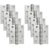 vidaXL Zawias 8 szt. 100 x 78 x 13 mm srebrny Stal