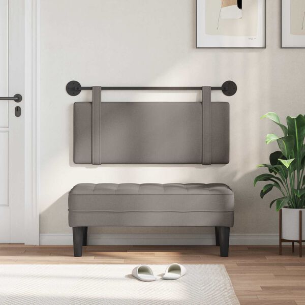 vidaXL Wisząca Głowa Gładki Ciemnoszary 110 x 55 x 5 cm tkanina