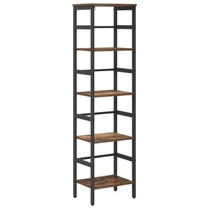 vidaXL P&oacute;łka na książki 4 poziomy 40 x 29,5 x 149 cm Stare drewno