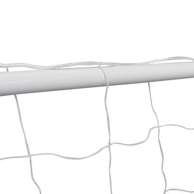 vidaXL Bramka piłkarska z siatką, 182 x 61 x 122 cm, stalowa, biała