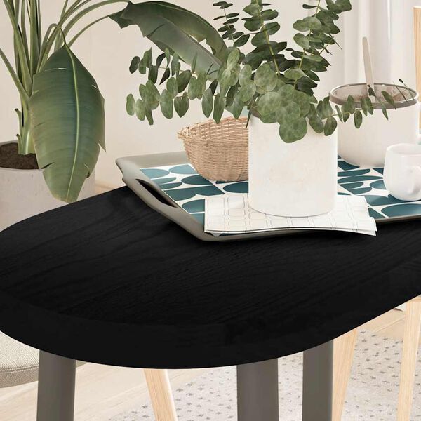 vidaXL Blat do stołu, brązowy, 80x40x4 cm, lite drewno dębowe, owalny