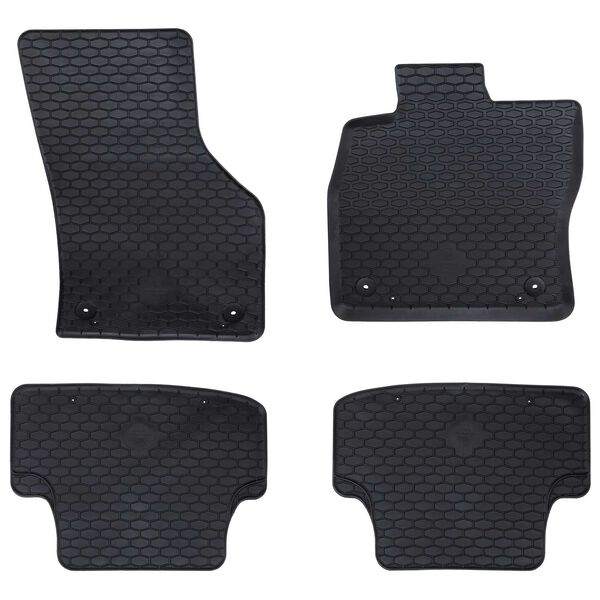 vidaXL Mata samochodowa 4 pcs Czarny odpowiedni dla Audi A3 2012-2020