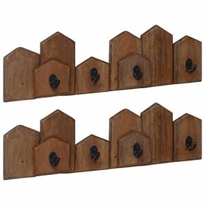 vidaXL Wieszak Brązowy 48 x 8 x 15 cm Lite drewno mahoniowe
