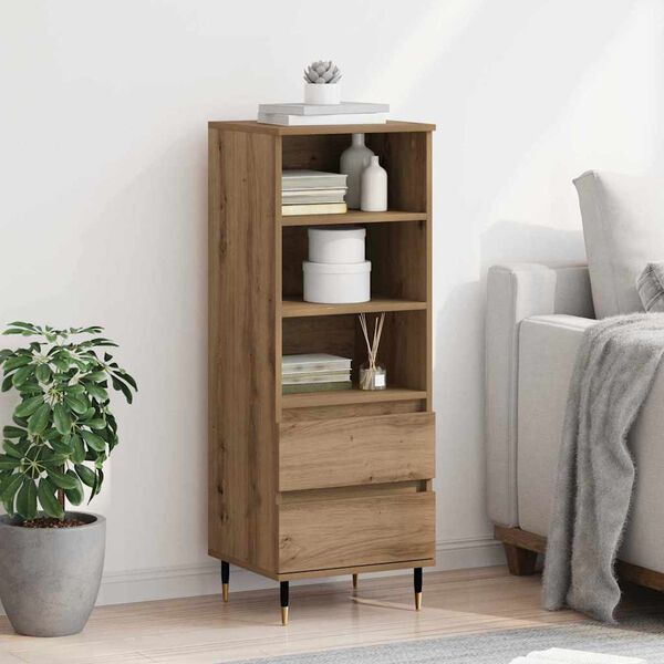 vidaXL Highboard z szufladą Dąb rzemieślniczy 40 x 36 x 110 cm