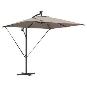 vidaXL Parasol banana na wysięgniku Ciemnoszary 249 x 249 x 250 cm