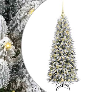 vidaXL Sztuczna choinka Biały 120 cm PVC, plastik, stal i PE