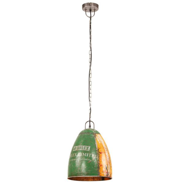 vidaXL Industrialna lampa wisząca, 25 W, kolorowa, okrągła, 32 cm, E27