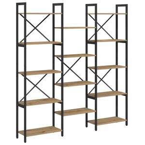 vidaXL P&oacute;łka na książki Dąb rzemieślniczy 156 x 25 x 167 cm