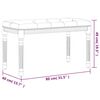 vidaXL Ławka, jasnoszara, 80x40x49 cm, tapicerowana aksamitem