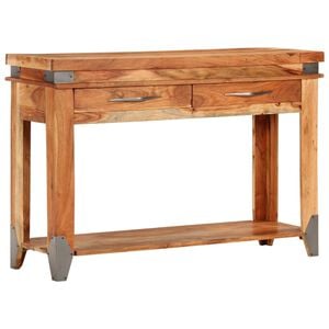 vidaXL Stolik konsolowy, 110x34x74 cm, lite drewno akacjowe