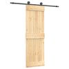 vidaXL Drzwi przesuwne Naturalny i czarny 70 x 210 cm