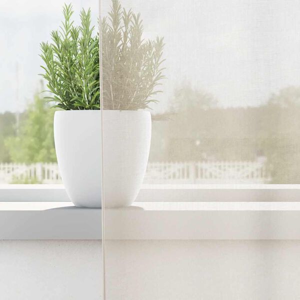 vidaXL Zasłony woalowe z kieszeniami na drążek 2 szt. Kremowe