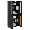 vidaXL Highboard Czarny Dąb 69,5 x 34 x 90 cm Materiał drewnopochodny
