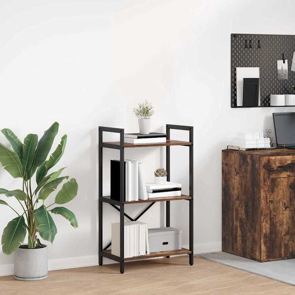 vidaXL P&oacute;łka na książki Dąb wędzony 56 x 34 x 96 cm