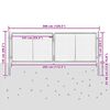 vidaXL Brama ogrodowa ocynkowana stalowa 300x75 cm srebrna