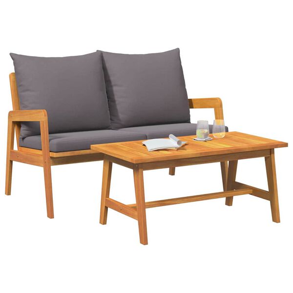 vidaXL Zestaw bistro 2 pcs Olej Naturalny Lite Drewno Akacji