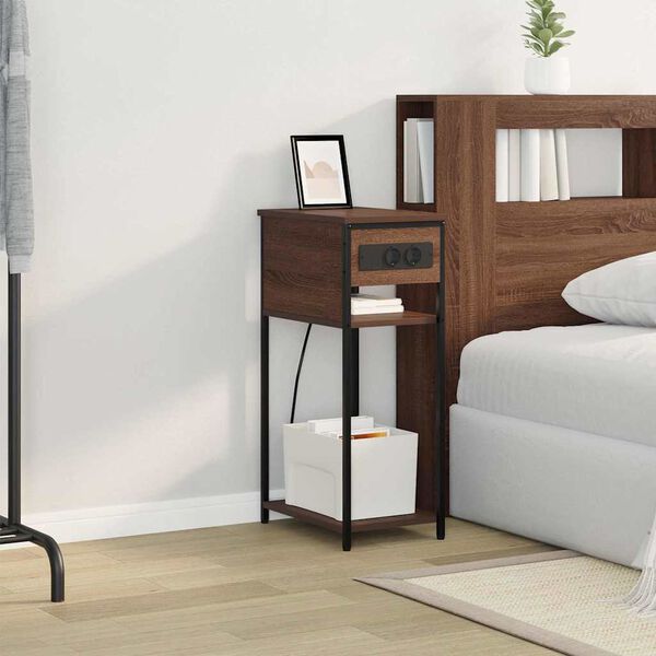 vidaXL Szafka Nocna Brązowy dąb 41 x 28 x 76 cm