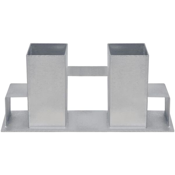 vidaXL Wsporniki do stojaka na drewno, 4 szt., stal, srebrne