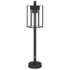 vidaXL Lampy ogrodowe stojące, 3 szt., czarne, 60 cm, stal nierdzewna