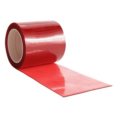 vidaXL Kurtyna paskowa, czerwona, 200 mm x 1,6 mm, 10 m, PVC