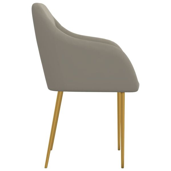 vidaXL Krzesła stołowe, 4 szt., jasnoszare, obite aksamitem