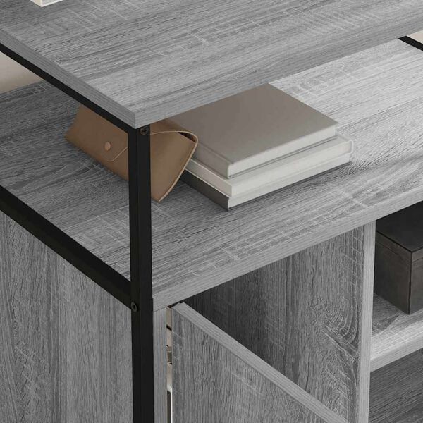 vidaXL Szafka z Stacją Ładowania z kołem Szary Sonoma 61 x 46 x 67 cm