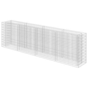 vidaXL Podwyższona donica gabionowa, galwanizowana stal, 360x50x100 cm