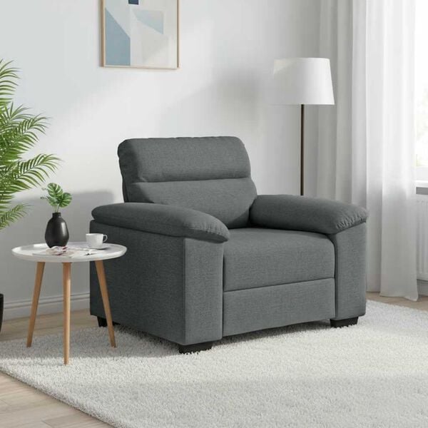 vidaXL Sofa Fotel Ciemnoszary 100x81x84 cm Tkanina