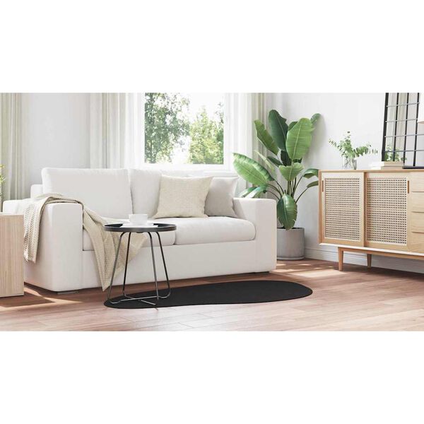 vidaXL Dywany pokojowe HUARTE Czarny 80 x 150 cm Poliester