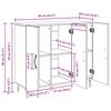 vidaXL Bufet Czarny Dąb 90 x 32,5 x 80 cm Materiał drewnopochodny