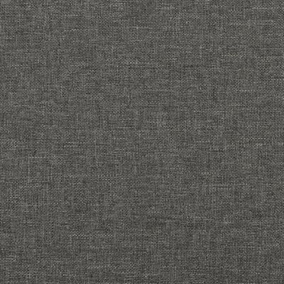 vidaXL Łóżko kontynentalne, ciemnoszare, obite tkaniną, 80x200 cm