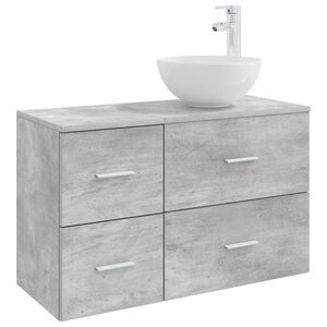 vidaXL Zestaw mebli łazienkowych 2 pcs Betonowy szary