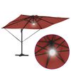 vidaXL Parasol Roma Czerwony 286 x 285 x 270 cm Aluminium i Poliester