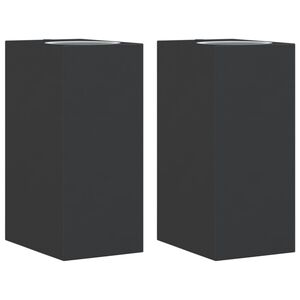 vidaXL Kinkiety zewnętrzne, 2 szt., czarne, odlewane aluminium