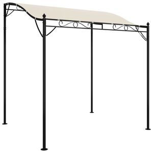 vidaXL Zadaszenie, kremowe, 2x2,3 m, 180 g/m&sup2;, tkanina i stal