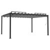 vidaXL Altana z żaluzjowym dachem 3x4 m, antracyt, tkanina i aluminium