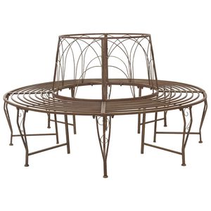 vidaXL Ławka Drzewna 8-Liczba miejsc &Oslash; 160 x 89 cm Stal
