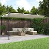 vidaXL Pergola ze zwijanym dachem, kremowa, 395x292x230 cm