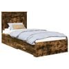 vidaXL Ramka ł&oacute;żka Dąb wędzony 90 x 190 cm Drewno inżynieryjne