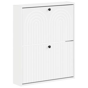 vidaXL Wisząca szafka na buty ALKMAAR 71 x 17 x 86 cm Biały