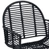vidaXL Krzesło jadalniane 2 pcs Czarny 44 x 44 x 74 cm Rattan i żelazo
