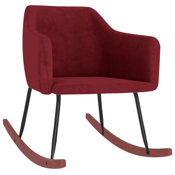 vidaXL Fotel bujany, winna czerwień, tapicerowany aksamitem