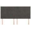 vidaXL Zagł&oacute;wek ciemnoszary 160x5x118/128 cm aksamit